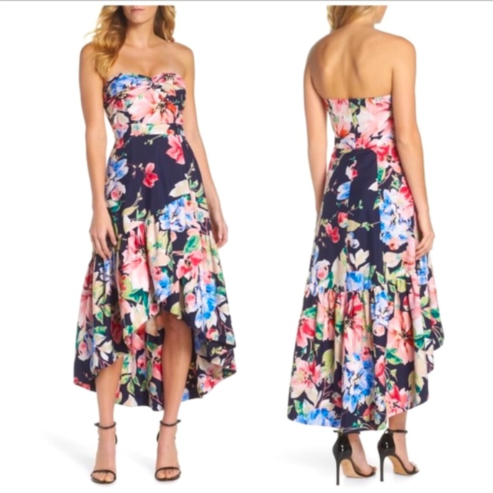 Eliza J Strapless High/Low Dress - Picture 1 of 11